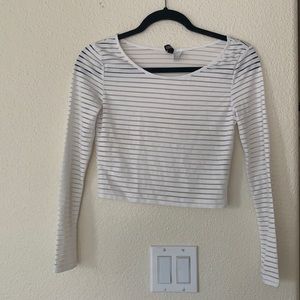H&M long sleeve crop top